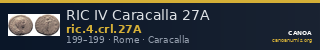 RIC IV Caracalla 27A — CANOA