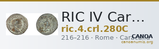 RIC IV Caracalla 280C — CANOA
