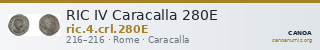 RIC IV Caracalla 280E — CANOA