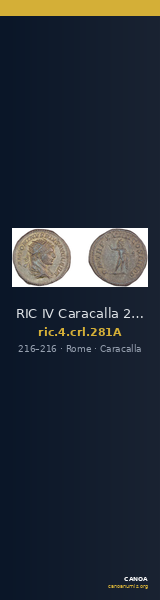 RIC IV Caracalla 281A — CANOA