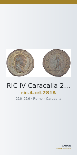 RIC IV Caracalla 281A — CANOA