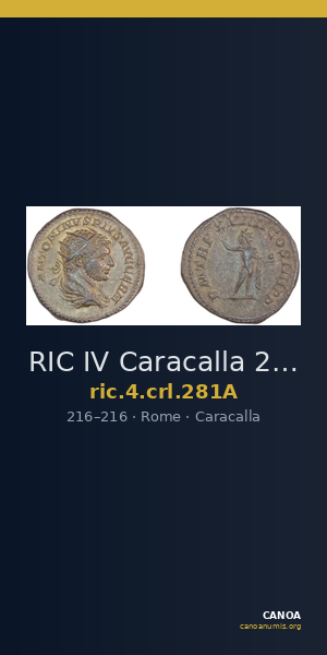 RIC IV Caracalla 281A — CANOA