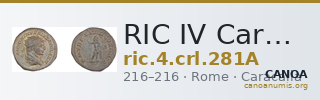 RIC IV Caracalla 281A — CANOA