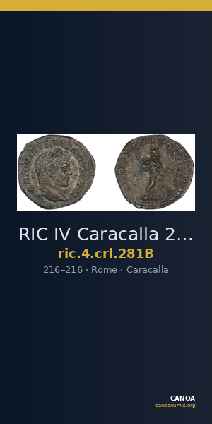 RIC IV Caracalla 281B — CANOA