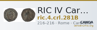 RIC IV Caracalla 281B — CANOA