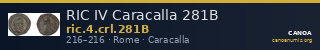 RIC IV Caracalla 281B — CANOA