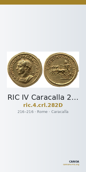 RIC IV Caracalla 282D — CANOA