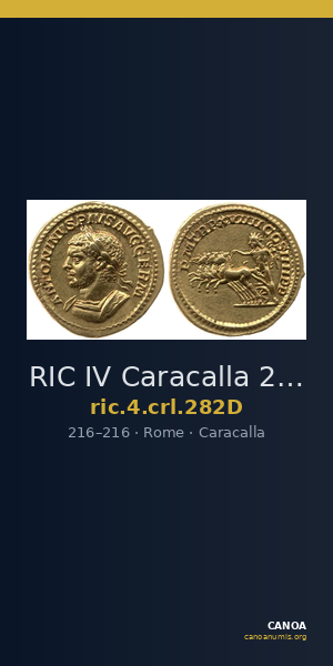 RIC IV Caracalla 282D — CANOA