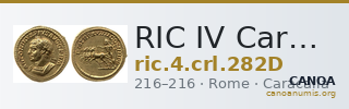 RIC IV Caracalla 282D — CANOA