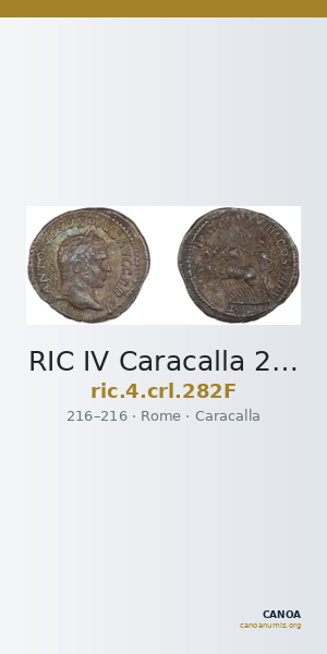 RIC IV Caracalla 282F — CANOA