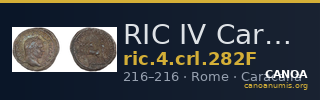 RIC IV Caracalla 282F — CANOA