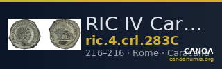 RIC IV Caracalla 283C — CANOA