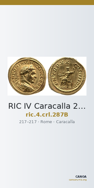RIC IV Caracalla 287B — CANOA