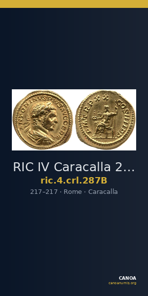 RIC IV Caracalla 287B — CANOA