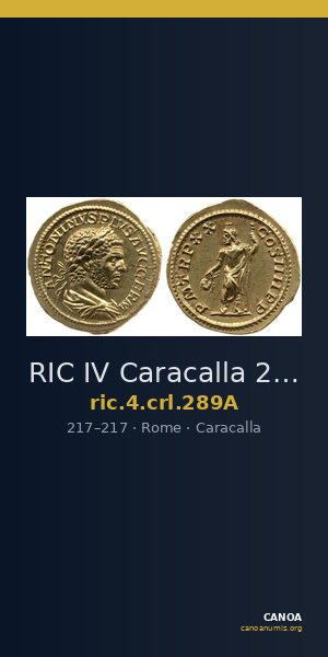 RIC IV Caracalla 289A — CANOA