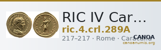 RIC IV Caracalla 289A — CANOA