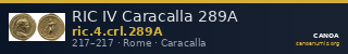 RIC IV Caracalla 289A — CANOA