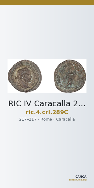 RIC IV Caracalla 289C — CANOA