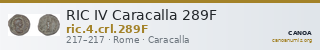RIC IV Caracalla 289F — CANOA