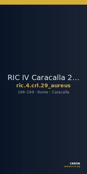 RIC IV Caracalla 29 (aureus) — CANOA