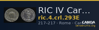 RIC IV Caracalla 293E — CANOA