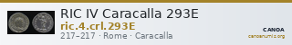 RIC IV Caracalla 293E — CANOA