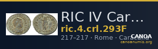 RIC IV Caracalla 293F — CANOA