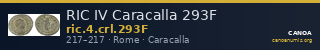 RIC IV Caracalla 293F — CANOA