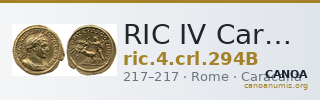 RIC IV Caracalla 294B — CANOA