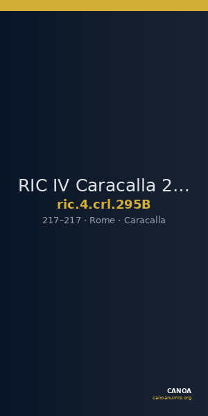 RIC IV Caracalla 295B — CANOA