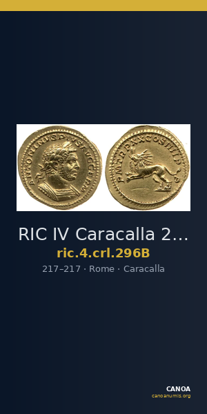 RIC IV Caracalla 296B — CANOA