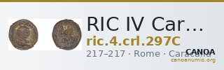 RIC IV Caracalla 297C — CANOA