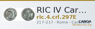 RIC IV Caracalla 297E — CANOA