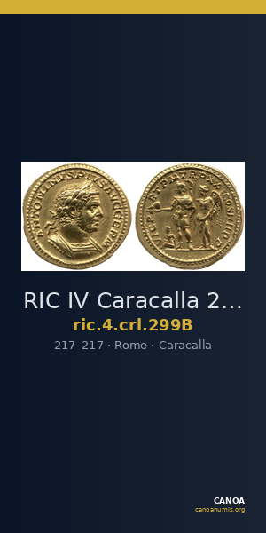 RIC IV Caracalla 299B — CANOA