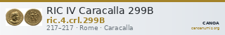 RIC IV Caracalla 299B — CANOA