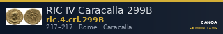 RIC IV Caracalla 299B — CANOA