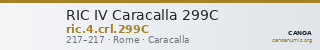 RIC IV Caracalla 299C — CANOA