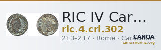 RIC IV Caracalla 302 — CANOA