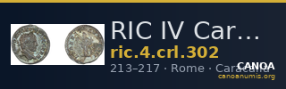 RIC IV Caracalla 302 — CANOA