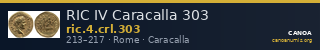 RIC IV Caracalla 303 — CANOA