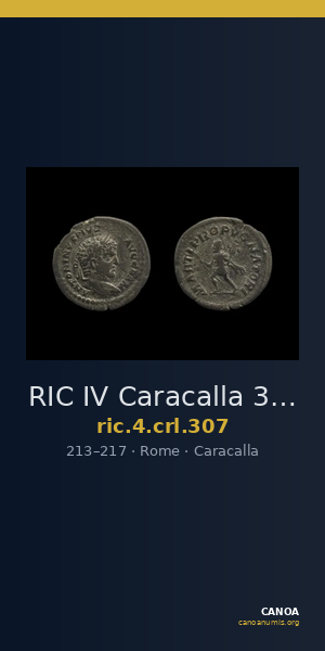 RIC IV Caracalla 307 — CANOA