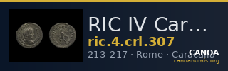 RIC IV Caracalla 307 — CANOA