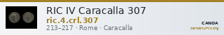 RIC IV Caracalla 307 — CANOA