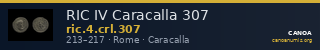 RIC IV Caracalla 307 — CANOA