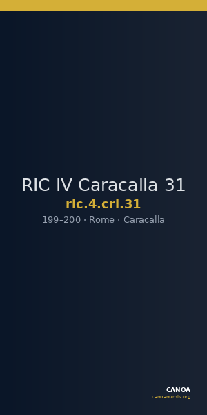 RIC IV Caracalla 31 — CANOA