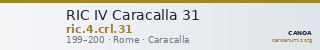 RIC IV Caracalla 31 — CANOA