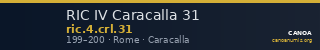 RIC IV Caracalla 31 — CANOA