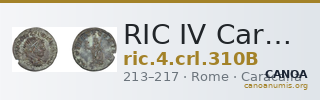 RIC IV Caracalla 310B — CANOA