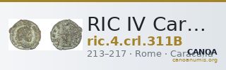 RIC IV Caracalla 311B — CANOA