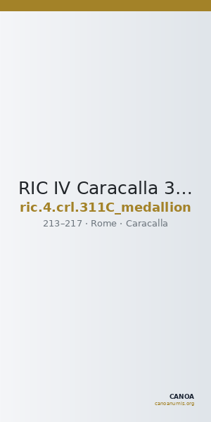 RIC IV Caracalla 311C (medallion) — CANOA